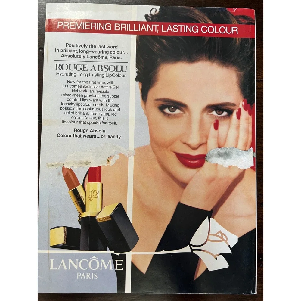 Vtg 90s MADEMOISELLE Magazine July 1993 Helena Christensen Tyra Banks Fashion Ad
